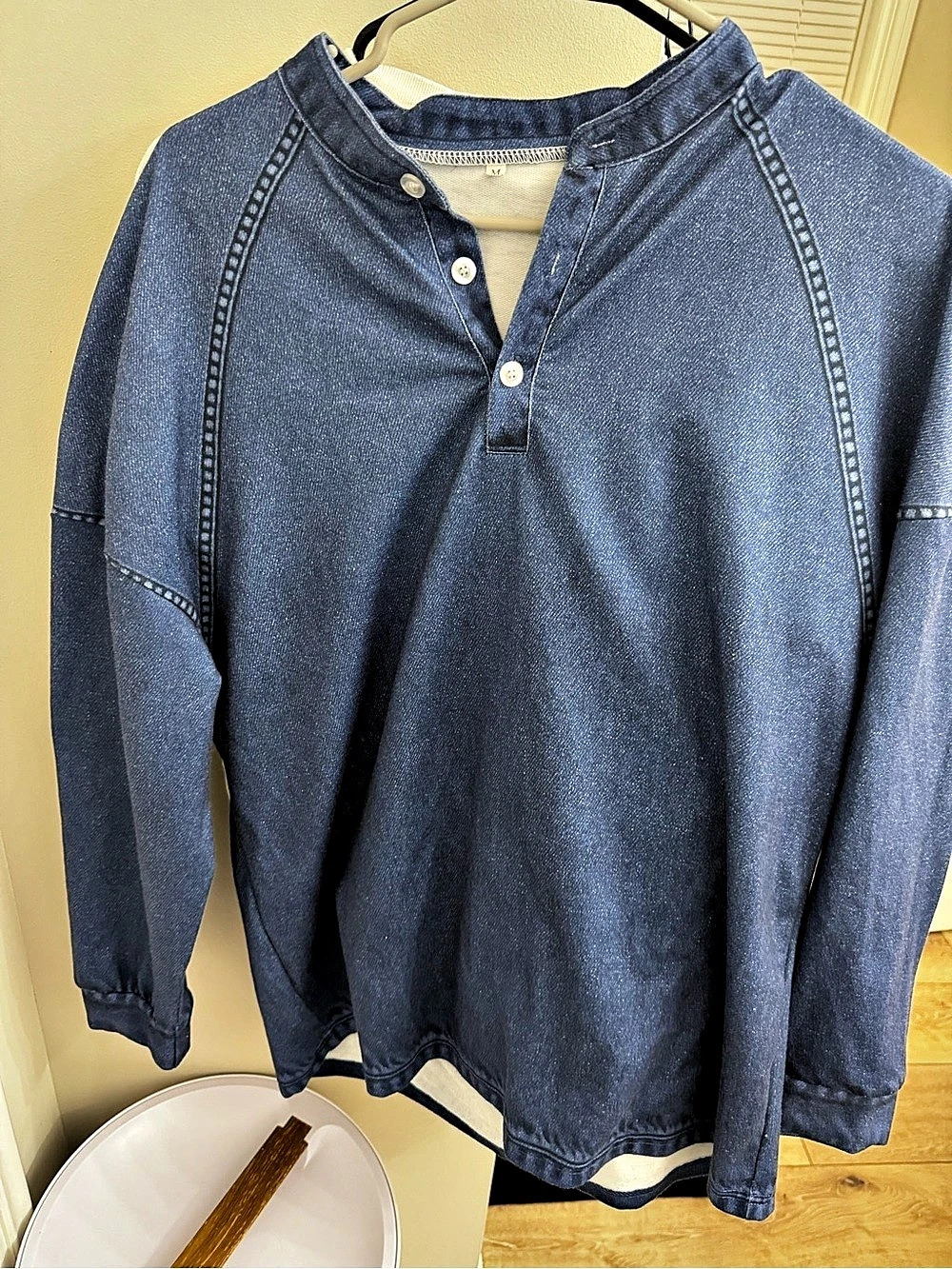 Woman’s long sleeve denim look alike. Normal shirt material